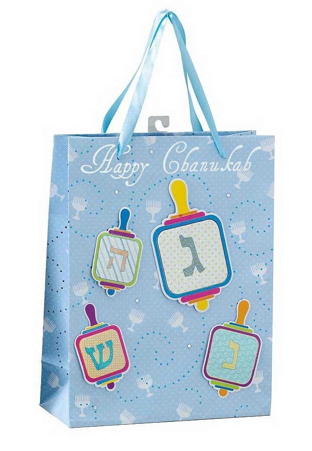Chanukah Gift Bags Light Blue