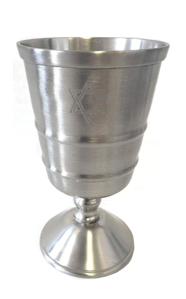 Pewter Star of David Kiddush Cup