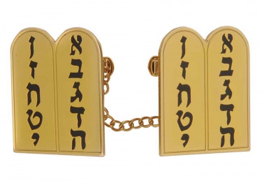 10 Commandments Gold Tallit Clips