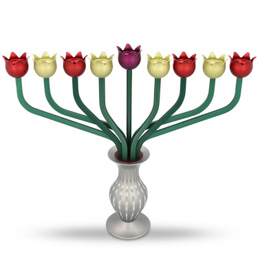 Akilov Roses Hanukkiah Menorah