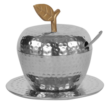 Silver Apple Honey Dish 