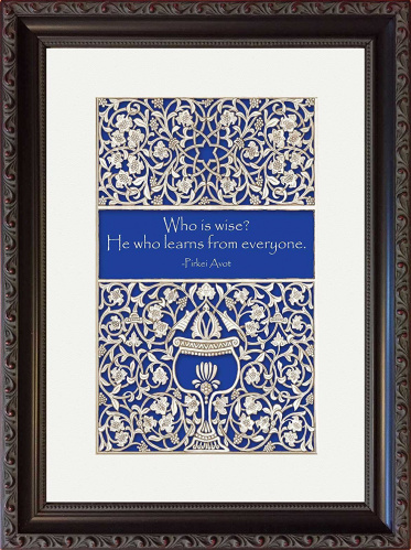 Blue Goblet Bar Mitzvah Framed Art