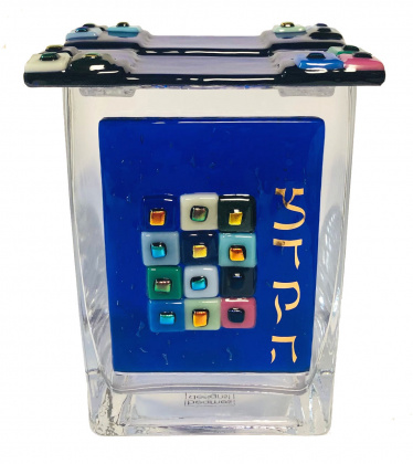 Beames Designs Tzedakah Box 12 Tribes Blue