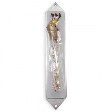 Beames Designs White Collage Mezuzah with tube for Wedding Shards