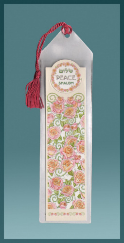 Shalom Peace Roses Bookmark