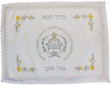 Bris Pillow Case Embroidered in Gold/Silver