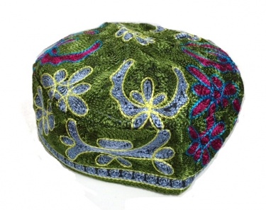 Bucharian (Russian) Style Yarmulke - Green