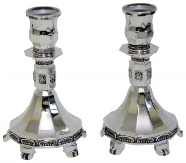 Silver Plated Leah Candlesticks