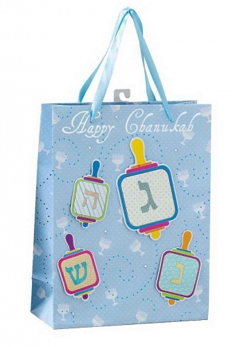 Chanukah Gift Bag - Light Blue