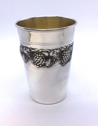 Sterling Silver Grape Stemless Kiddush Cup