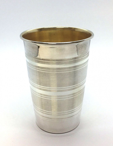 Sterling Silver Modern Stemless Kiddush Cup