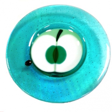 Blue Apple Dish by Danika Designs