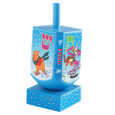 Winnie the Pooh Snow Fun Wood Dreidel