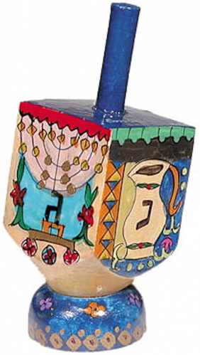 Chanukah Festivities Dreidel (Israeli style) by Emanuel