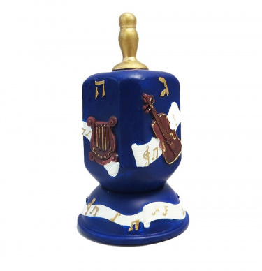 Polystone Musical Instruments Dreidel and Stand