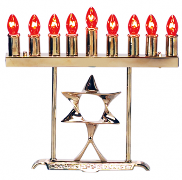 Electric Jewish Star Menorah