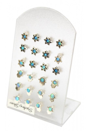 Opal Sterling Silver Earrings