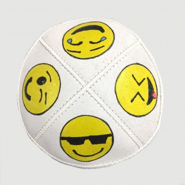 Emoji Handpainted Yarmulke