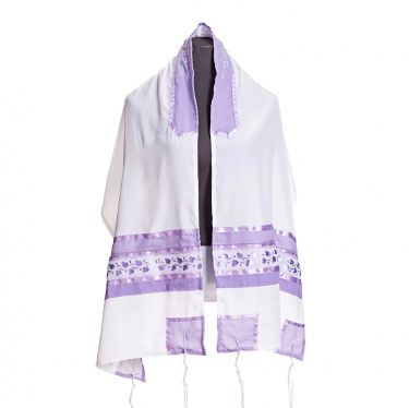 Galilee Silk Lavender Pomegranates Tallit