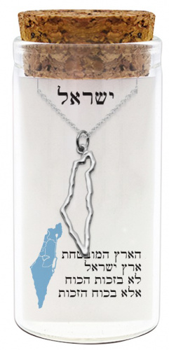 Sterling Silver Israel Pendant and Chain