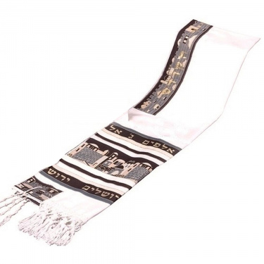 Jerusalem Tallit Black