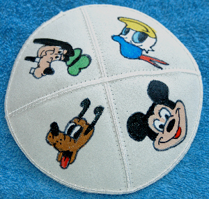 Mickey Mouse Hand Painted Yarmulke