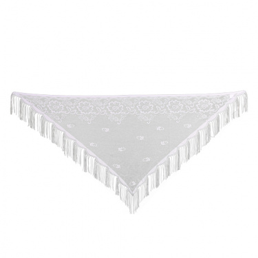 Ladies White Lace Head Covering, Flowers