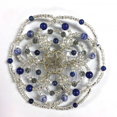 Desert Kippot Lapis and Silver