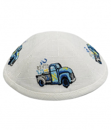 Truck Linen Kippah White