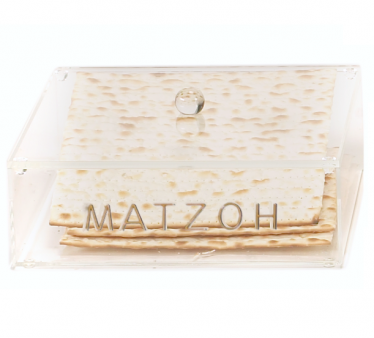 Acrylic Matzoh Box with Lid
