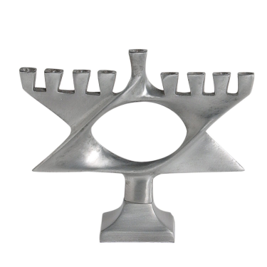 Star of David Aluminium Small Menorah