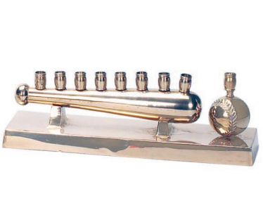 Brass Baseball Menorah