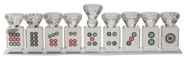 Mah Jongg crystal Menorah