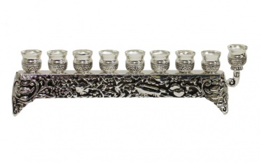 Silverplated Oil Menorah