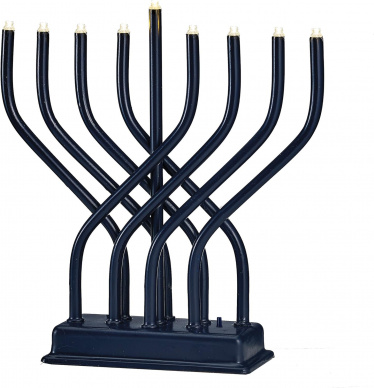 LED Navy Metal Electric Menorah