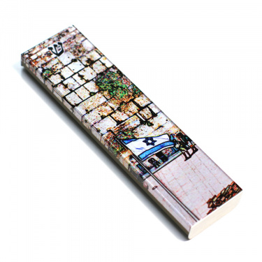 Israeli Flag Mezuzah by Israel Museum