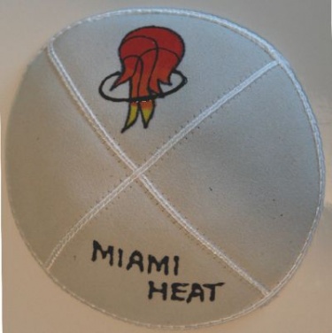 Miami Heat hand painted Sports Yarmulke
