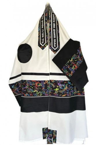 Musical Notes Tallit by Michelle Judaica