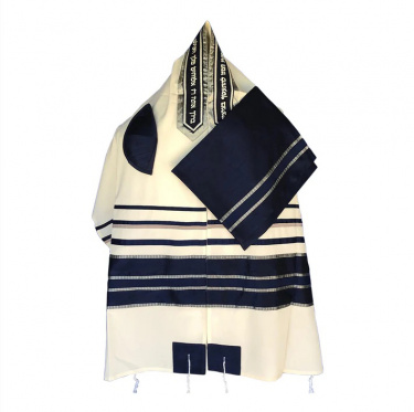 Michelle Judaica Tallit Set Silver
