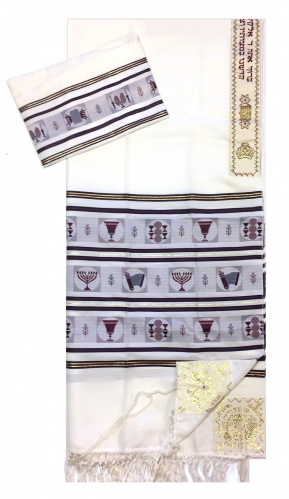 Moadim; Jewish Festivals Motifs Tallit Set