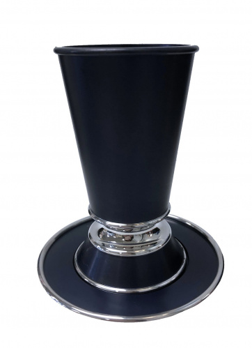 Slate Gray Dana Modern Kiddush Cup with Tray