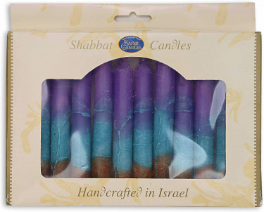 Safed Shabbat Candles - Harmony Violet