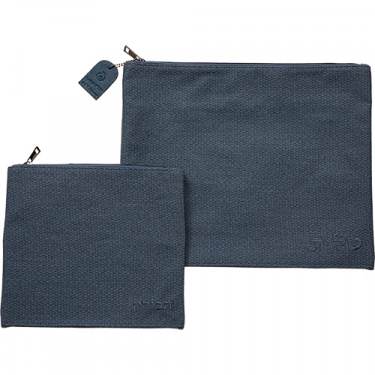 Blue Leatherette Tallit and Tefillin Set