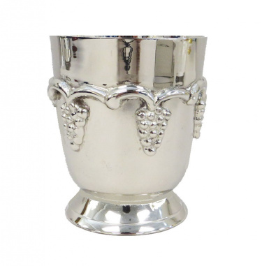 Stemless Silver Plated Grapes Kiddush Cup