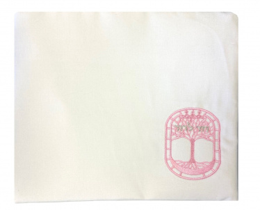 White and Pink Tree of Life Tallit Bag 