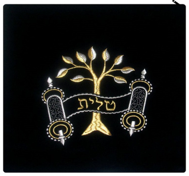 Tree of Life Black Tallit Bag