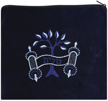 Tree of Life Navy Tallit Bag Shades of Blue