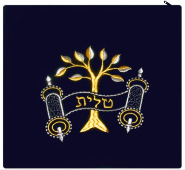 Tree of Life Navy Tallit Bag