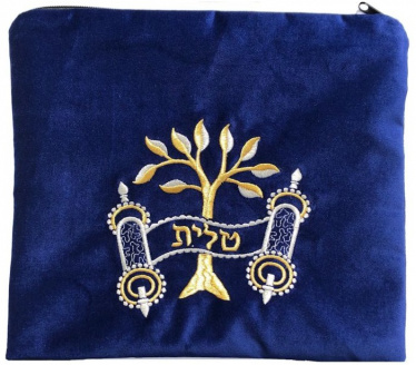 Tree of Life Royal Blue Tallit Bag