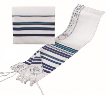  Bnai Or Blue Tallit  -  no bag